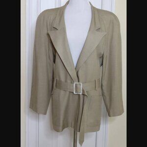 346- Chaus Tan Safari Long Sleeve Jacket size 14